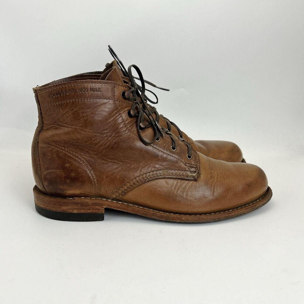 Wolverine Original 1000 Mile Boots Women’s Size 9.5 B English Tan Brown Leather